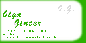 olga ginter business card